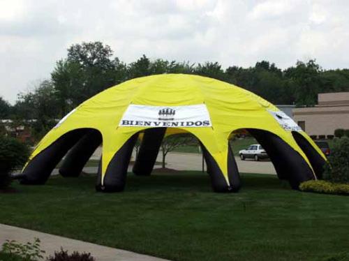 Inflatable Buildings and Tents black & yellow tent